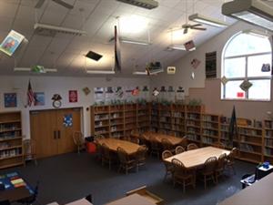 Image of downstairs library 